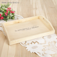 Поднос деревянный с декором, 40&times;30&times;7,5 см, сосна