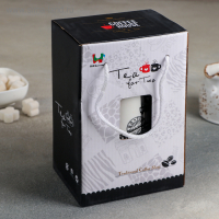 Набор чайный керамический &laquo;Страны&raquo;, 3 предмета: чайник 400 мл, 2 кружки 230 мл, рисунок МИКС