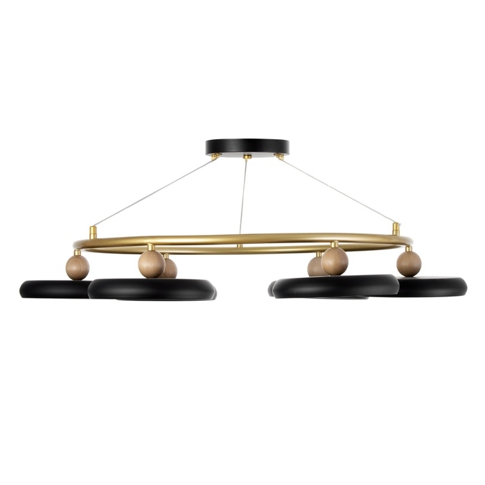 Люстра "Моника" 6хLED 144Вт 3000-6000К черно-золотой 78х78х100 см