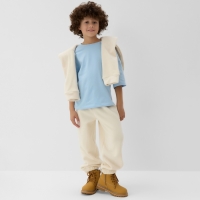 Костюм (худи и брюки) детский MINAKU: Fleece Soft, цвет бежевый, рост 128 см