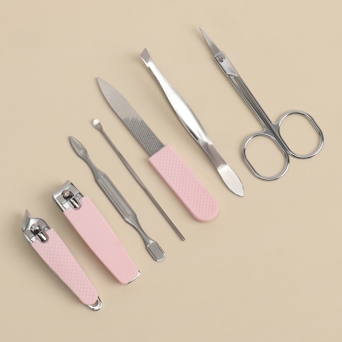 Набор маникюрный &laquo;Juice&raquo;, 7 предметов, в футляре, цвет МИКС