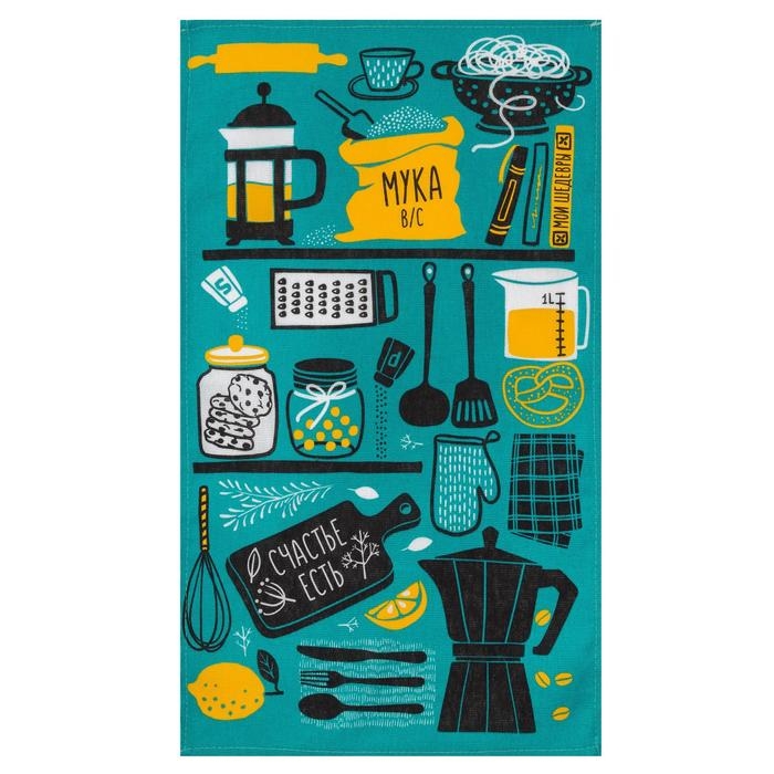 Полотенце кухонное &laquo;Счастье есть&raquo;, 35х60 см