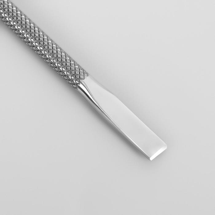 Шабер двусторонний, лопатка прямая/вогнутая, в чехле, 13 см, цвет серебристый