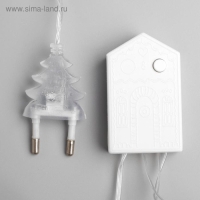 Гирлянда &laquo;Нить&raquo; 5 м с насадками &laquo;Шарики белые&raquo;, IP20, прозрачная нить, 30 LED, свечение тёплое белое, 8 режимов, 220 В