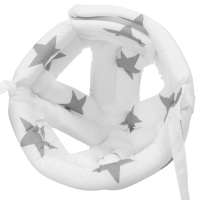 Противоударная Шапка - шлем для детей, Большие звезды, цвет белый Противоударная Шапка - шлем для детей, Большие звезды, цвет белый