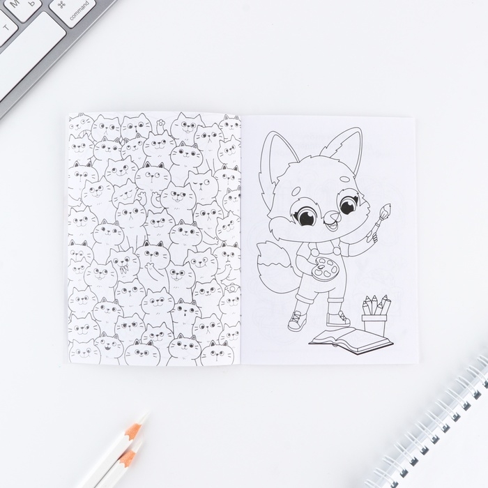 Подарочный набор блокнот А6, карандаши (2 шт.) и восковые мелки (4 шт.) «Для тех, у кого лапки» Подарочный набор блокнот А6, карандаши (2 шт.) и восковые мелки (4 шт.) «Для тех, у кого лапки»