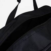 Сумка дорожная на молнии, 2 наружных кармана, длинный ремень, цвет чёрный/синий Сумка дорожная на молнии, 2 наружных кармана, длинный ремень, цвет чёрный/синий