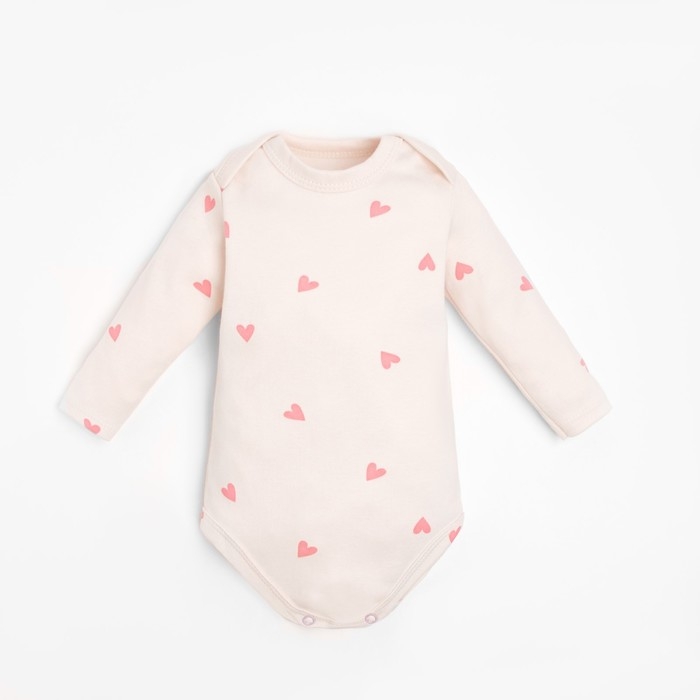 Боди с длинным рукавом в набивку Крошка Я «Зайчик», рост 68-74 см, цвет бежевый Боди с длинным рукавом в набивку Крошка Я «Зайчик», рост 68-74 см, цвет бежевый