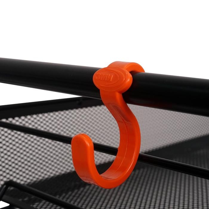 Этажерка &laquo;Ладья 2К&raquo;, 3 яруса, 44&times;25&times;75,5 см, на колёсиках, цвет чёрный