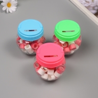 Клейкая лента пластик в банке "Белый и коралл" н-р 40 шт 1,2 см, дл. 0,9 м 7х7х9 см Клейкая лента пластик в банке "Белый и коралл" н-р 40 шт 1,2 см, дл. 0,9 м 7х7х9 см