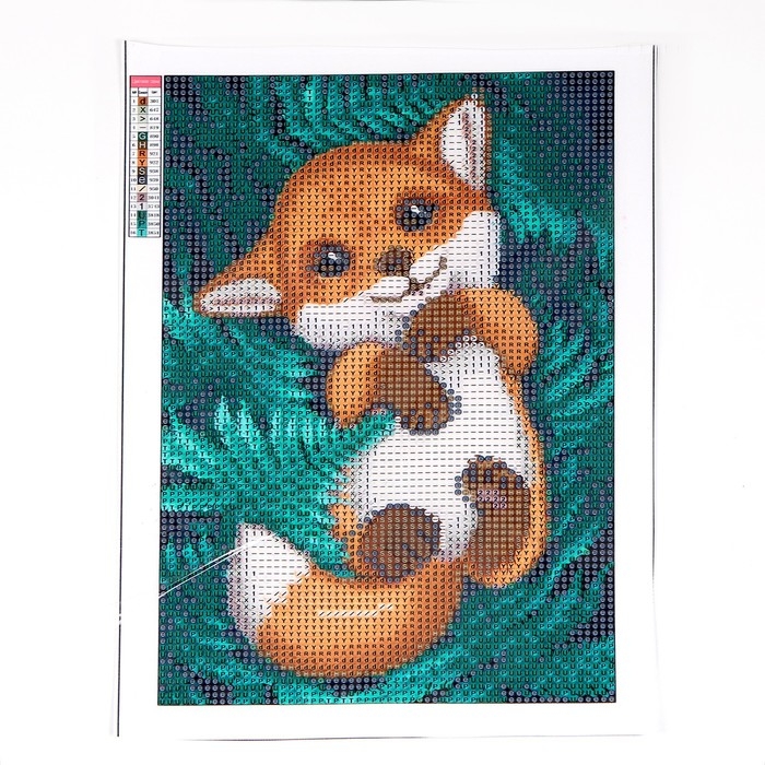 Алмазная мозаика с полным заполнением на холсте «Лисенок», 20 х 30 см Алмазная мозаика с полным заполнением на холсте «Лисенок», 20 х 30 см