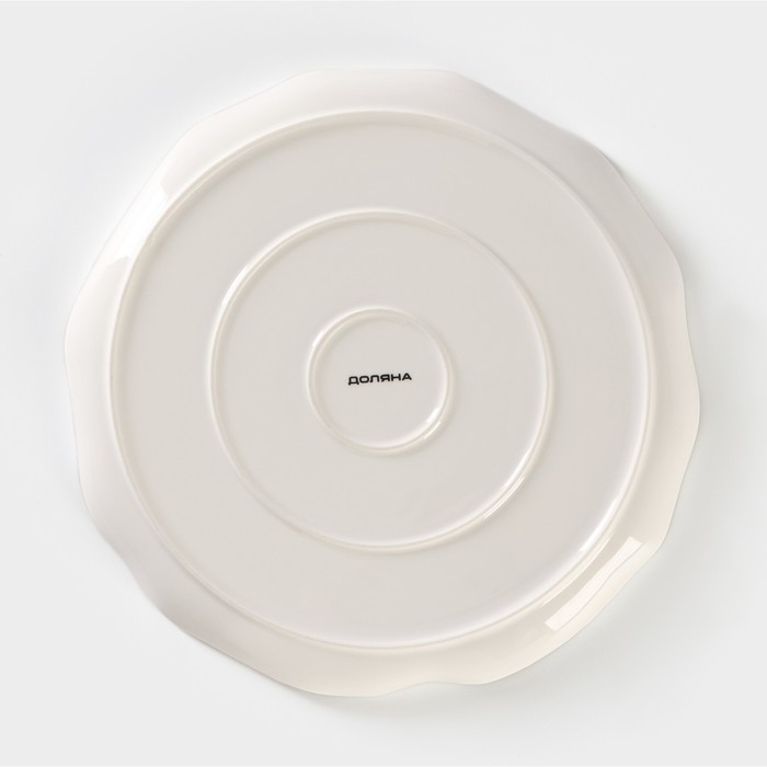 Тарелка фарфоровая обеденная Доляна &laquo;Млечный путь&raquo;, d=25 см, цвет бирюзовый