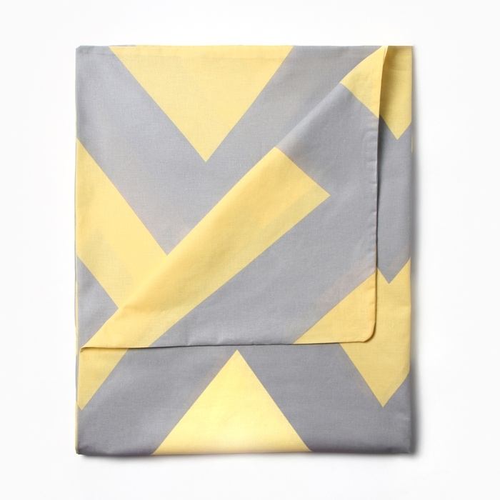 Пододеяльник Этель Желтый Шеврон 145*210 см, 100% хлопок, поплин, 125 г/м&sup2;