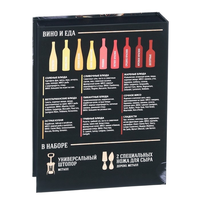 Набор для вина и сыра &laquo;Хорошая идея&raquo;: ножи 2 шт., штопор