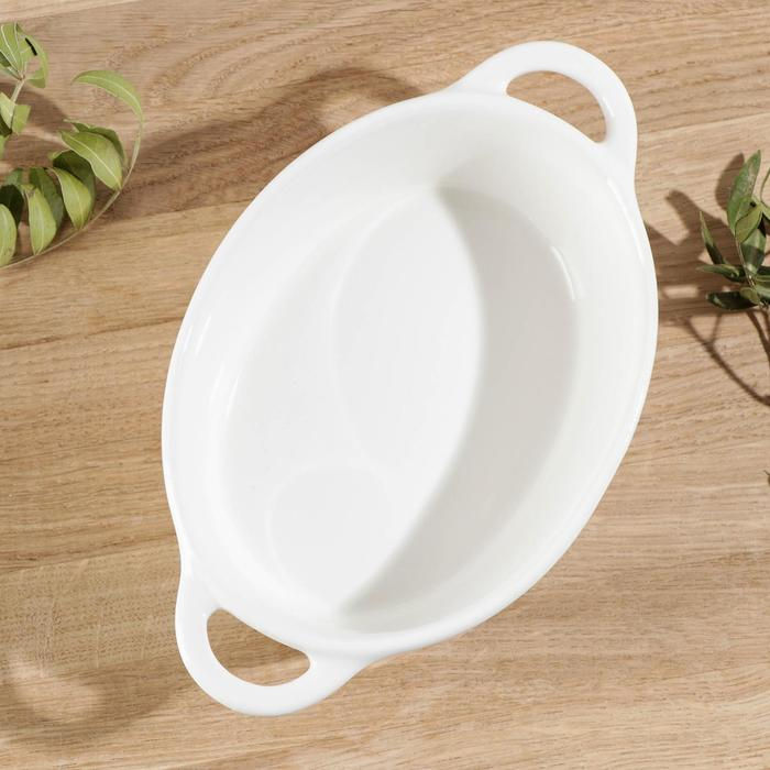 Форма для запекания из жаропрочной керамики Доляна &laquo;Долли&raquo;, 18,5&times;11x4,5 см, цвет белый