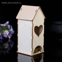 Чайный домик "Сердечко", 9х9х22 см Чайный домик "Сердечко", 9х9х22 см