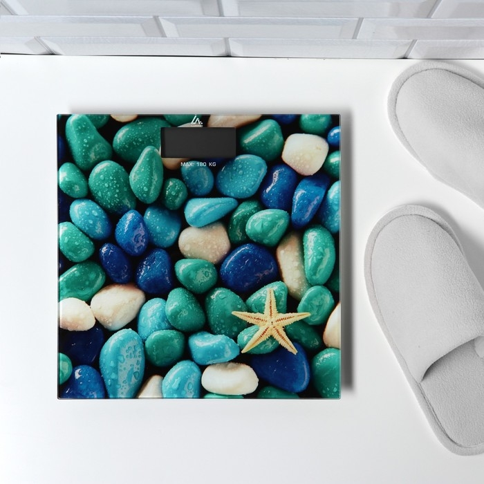 Весы напольные Luazon LVE-005 Весы напольные Luazon LVE-005 "Камни", электронные, до 180 кг, 2хAAА (не в комплекте)