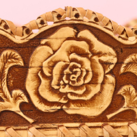 Конфетница "Роза", 14х14х9,5см, береста Конфетница "Роза", 14х14х9,5см, береста