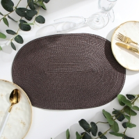 Салфетка сервировочная Доляна "Овал", цв.темно-коричневый, 45*30 см Салфетка сервировочная Доляна "Овал", цв.темно-коричневый, 45*30 см