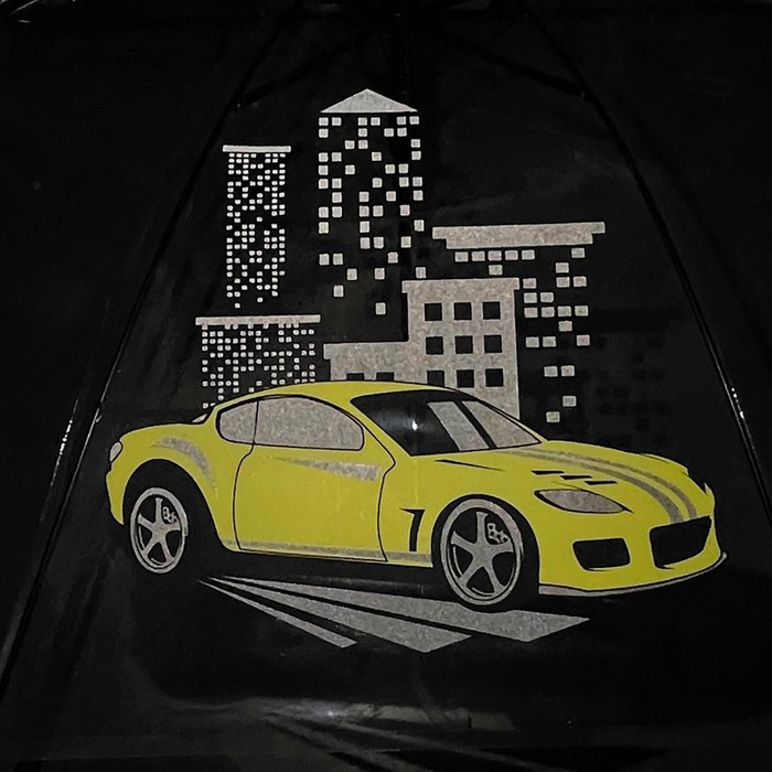 Зонт детский «Жёлтая машина» полуавтомат прозрачный, d=90см Зонт детский «Жёлтая машина» полуавтомат прозрачный, d=90см