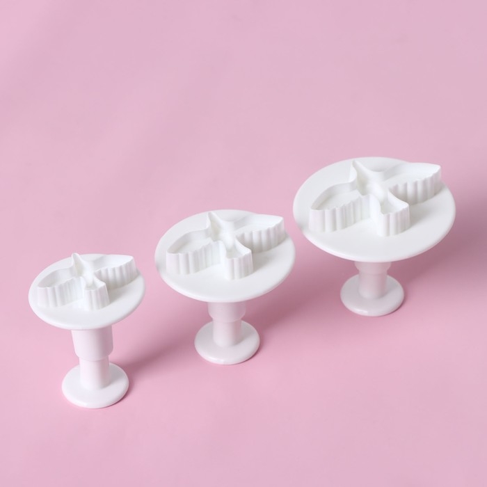 Набор плунжеров кондитерских Доляна &laquo;Птица&raquo;, 3 шт, 4,5&times;5 см