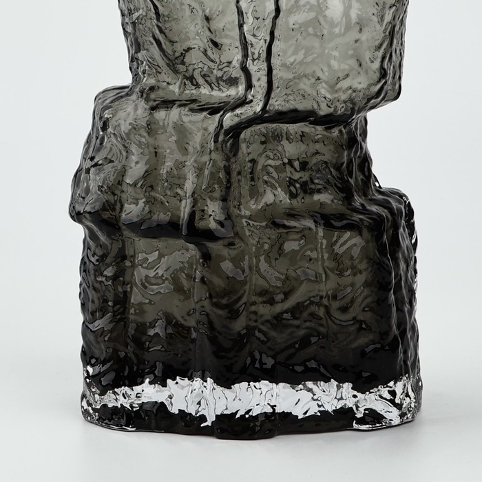 Ваза для цветов &laquo;Маунтин блэк&raquo; из черного стекла 30&times;13&times;13 см