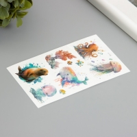 Татуировка на тело фосфорные с блёстками "Крупные морские жители" 7,5х12 см Татуировка на тело фосфорные с блёстками "Крупные морские жители" 7,5х12 см