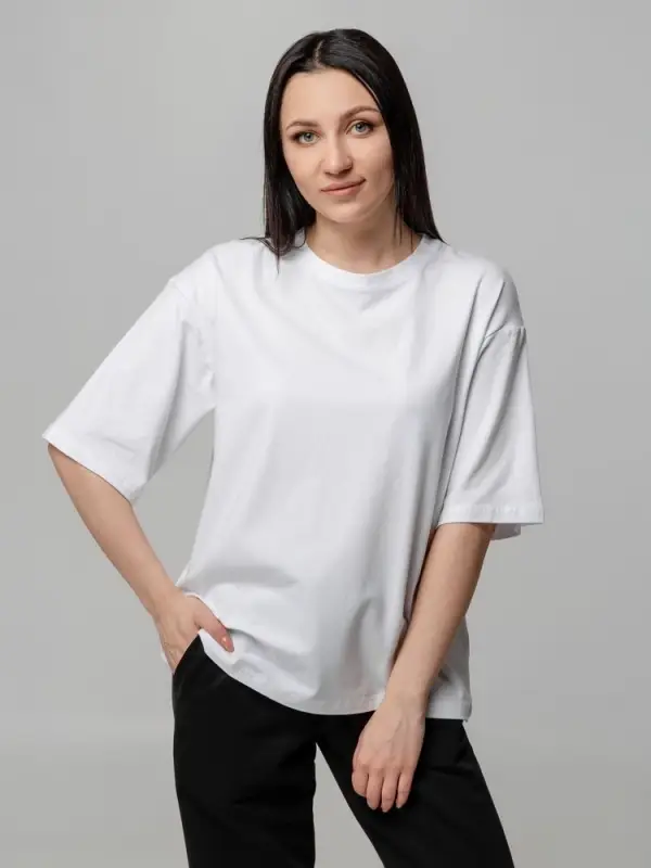 Футболка унисекс оверсайз Street Vibes, молочно-белая, размер XS/S