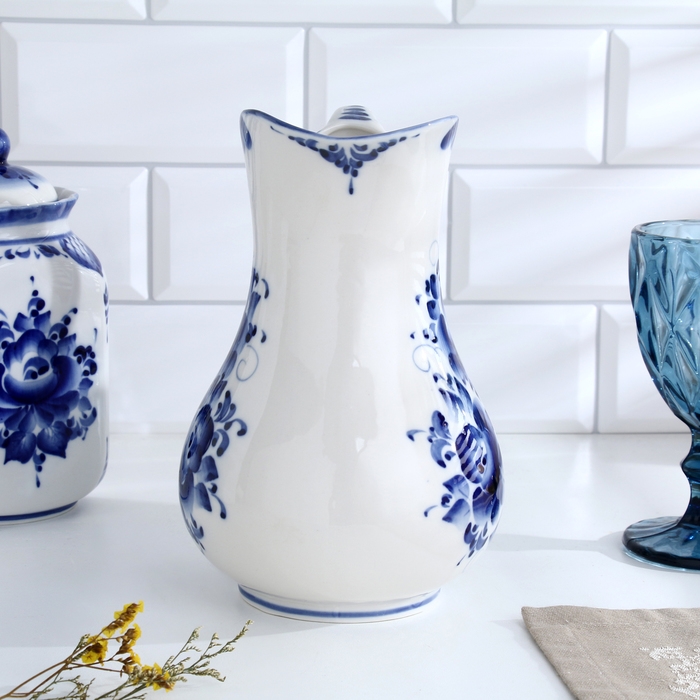 Кувшин «Аннушка», 1,5 л, 20,5 см, , гжель Кувшин «Аннушка», 1,5 л, 20,5 см, , гжель