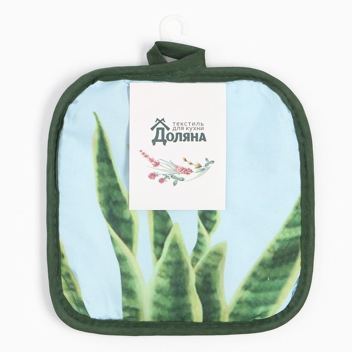 Прихватка Доляна Прихватка Доляна "Tropical" цв.голубой 17*17 см 100% п/э