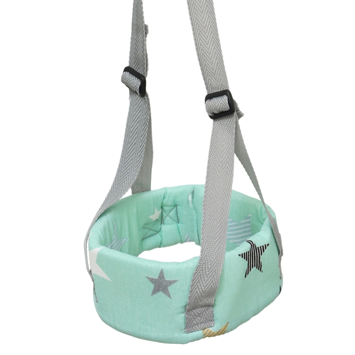 Вожжи детские №1, Мятные звезды, цвет бирюзовый Вожжи детские №1, Мятные звезды, цвет бирюзовый