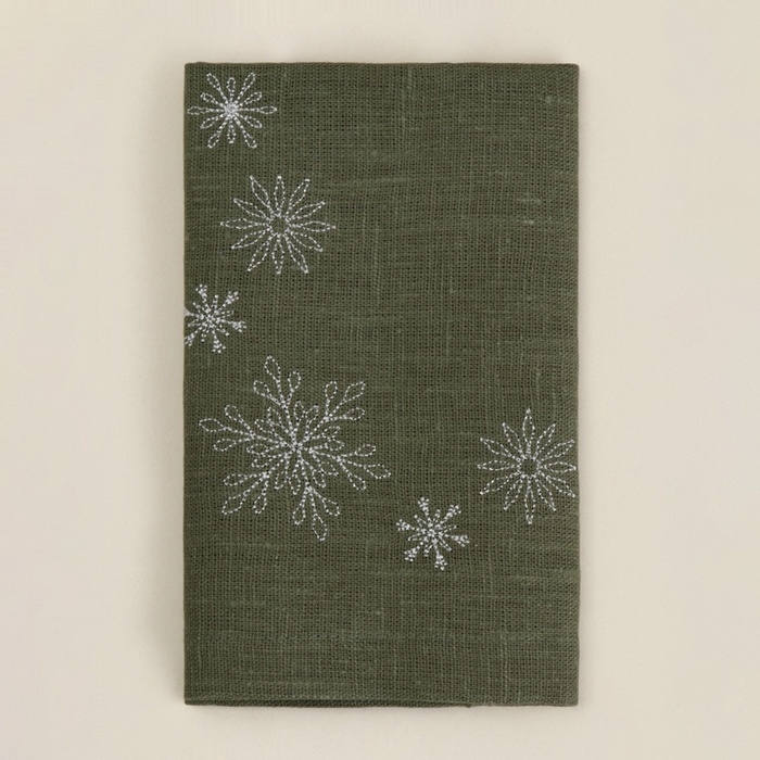 Набор салфеток с вышивкой SL HOME New Year 40х40см-2 шт., лен 100%, 265 гр/м2