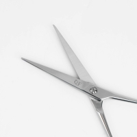 Ножницы парикмахерские с упором, лезвие &mdash; 6,5 см, цвет серебристый