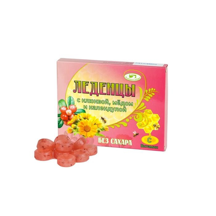 Леденцы с клюквой, медом и календулой без сахара Леденцы с клюквой, медом и календулой без сахара