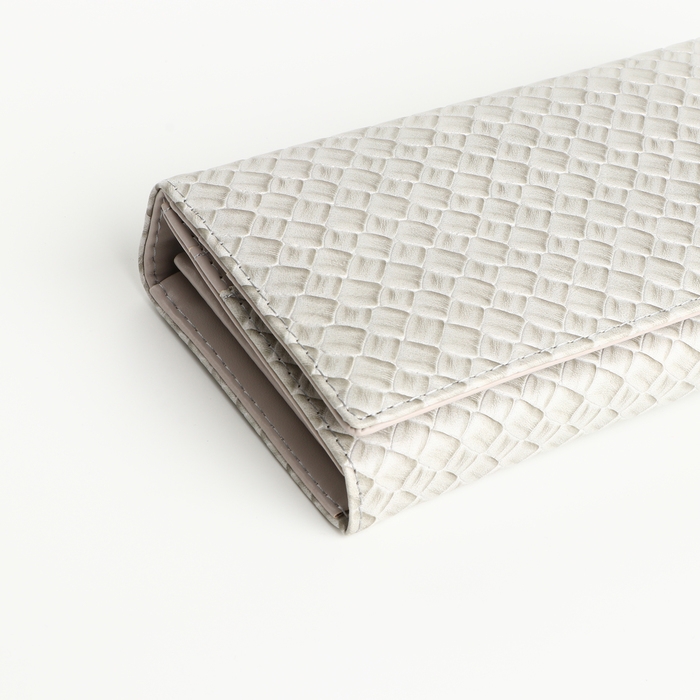 Кошелёк женский на магнитах, цвет серый