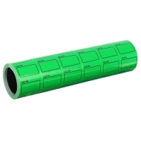 Набор из 6 роликов, в 1 ролике 200 штук, ценники самоклеящиеся, 25 х 35 мм, зелёный