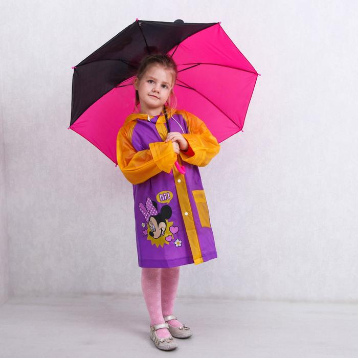 Дождевик детский, размер M, 100-110 см , Минни Маус