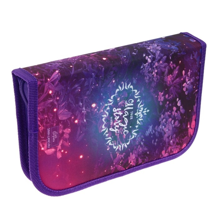 Пенал 1 секция, 130 х 210 х 40 мм, 2 откидные планки, тканевый, Calligrata TOP, Content Пенал 1 секция, 130 х 210 х 40 мм, 2 откидные планки, тканевый, Calligrata TOP, Content "Совушка"