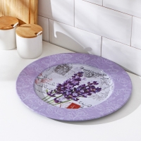 Поднос &laquo;Лаванда&raquo;, d=33 см, металлический