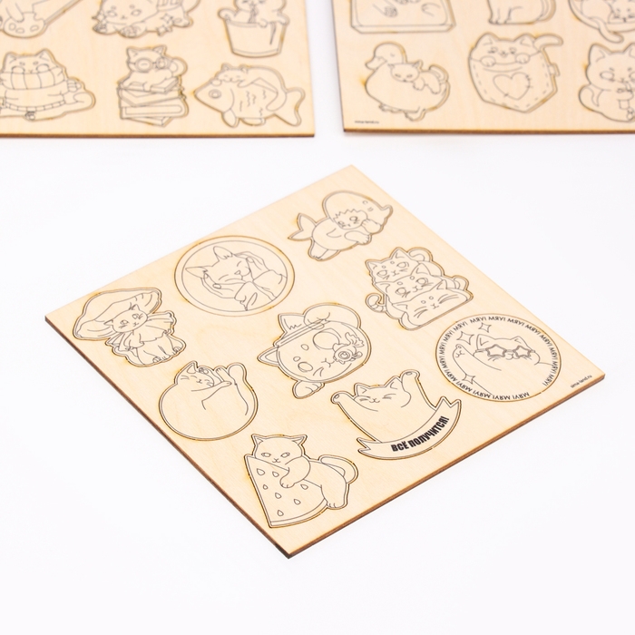 Заготовки для творчества «Котики», 27 шт Заготовки для творчества «Котики», 27 шт