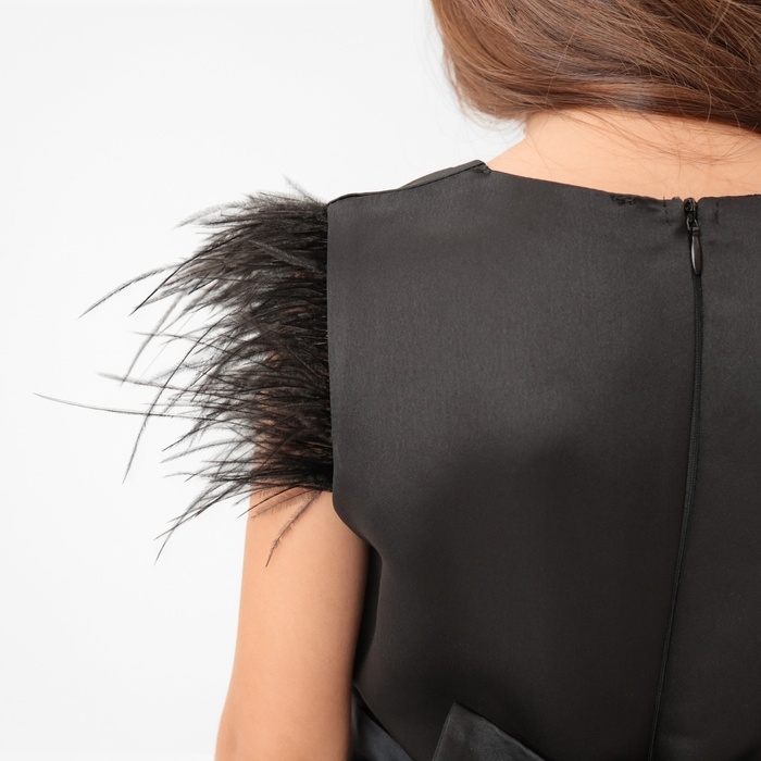 Платье нарядное детское KAFTAN, р.28 (86-92 см), черный Платье нарядное детское KAFTAN, р.28 (86-92 см), черный