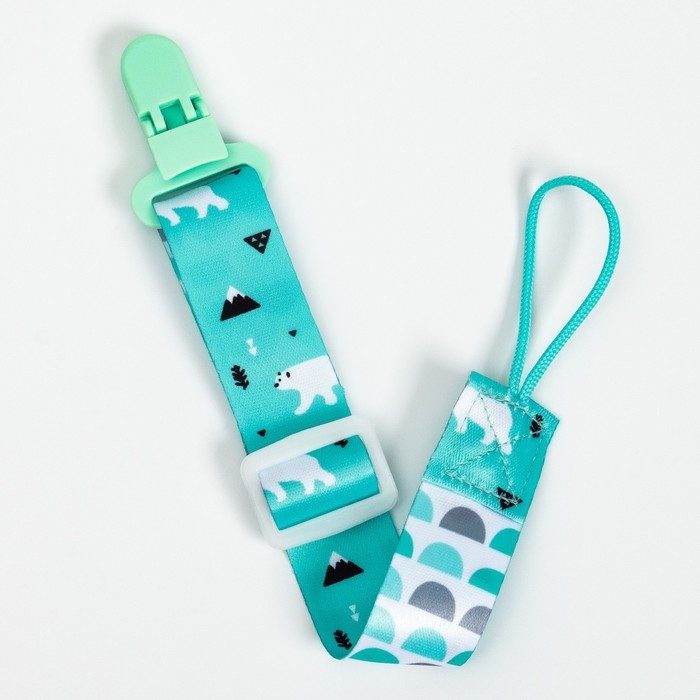 Держатель для соски - пустышки «Медведи», на ленте Держатель для соски - пустышки «Медведи», на ленте