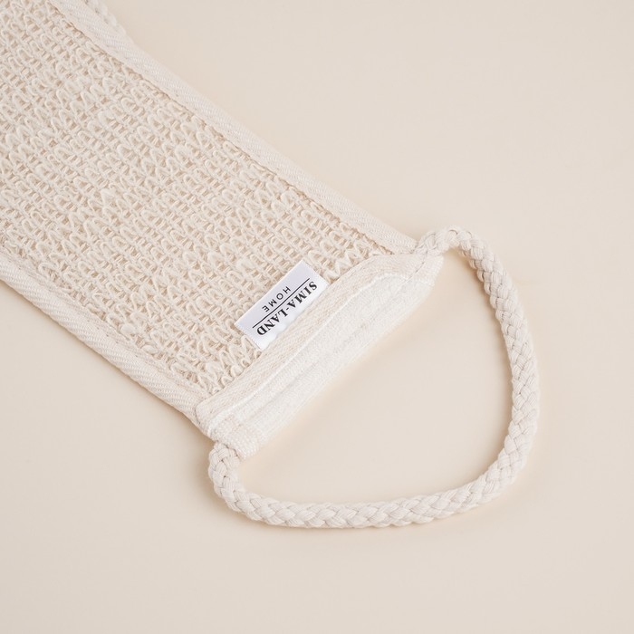 Мочалка - лента массажная SL Home &laquo;Ортика&raquo;, крапива, 60&times;10 см, цвет бежевый