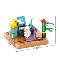 Конструктор Весна &laquo;Кабинет и зверята&raquo;, 69 деталей