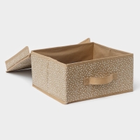 Короб для хранения Доляна Points, 30×28×15 см, цвет бежевый Короб для хранения Доляна Points, 30×28×15 см, цвет бежевый