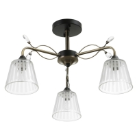 Люстра "Шарлин" 3хЕ27 40Вт черный-латунь 49х49х29 см BayerLux