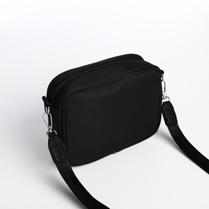 Сумка молодёжная текстильная Art, 19*14*6 см, черный цвет