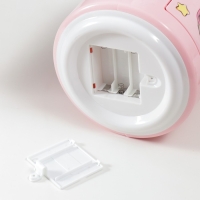 Копилка пластик "Банка. Зайчишка" кодовый замок, звук АА розовый 14х21 см