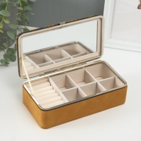 Шкатулка кожзам для украшений "Подсолнухи" пробка 10х18х6 см Шкатулка кожзам для украшений "Подсолнухи" пробка 10х18х6 см