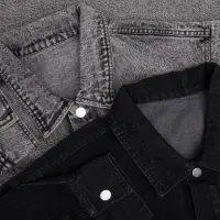 Куртка джинсовая O2, черная, размер XS/S